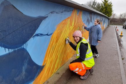 York schoolgirl solves obnoxious graffiti problem – with her bright and snazzy artwork