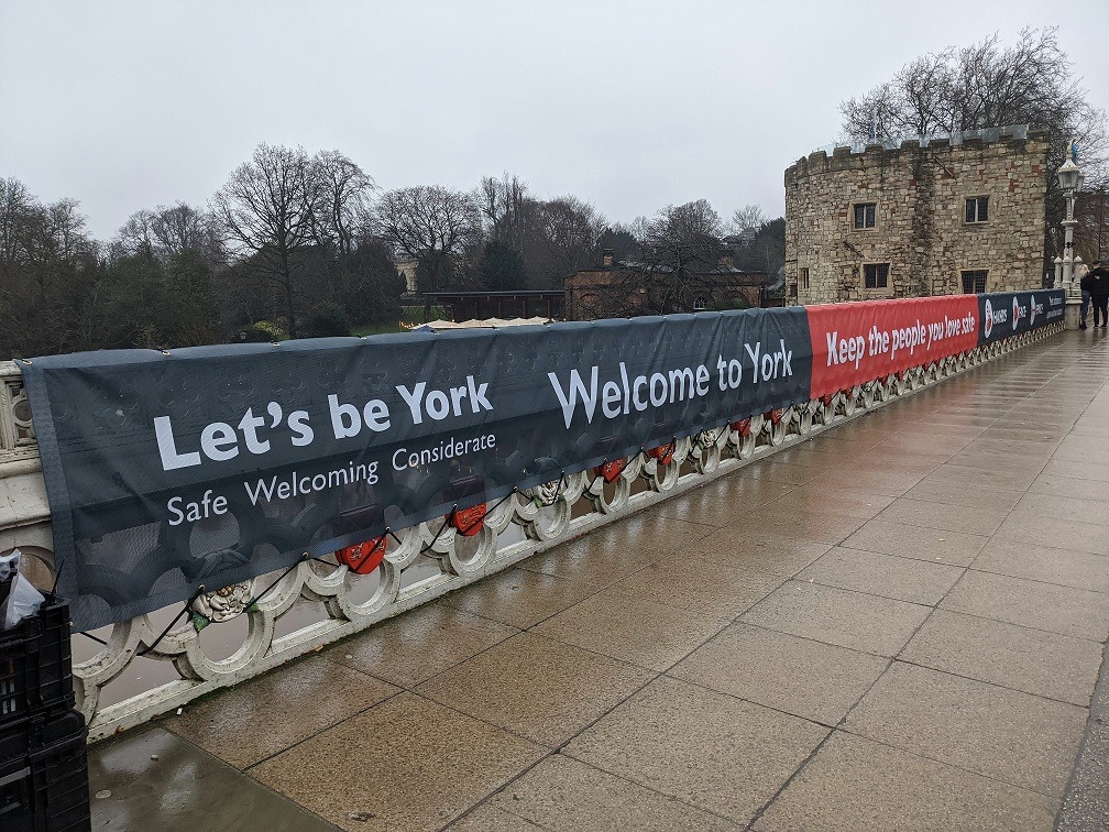 Welcome to York banner aimed at ‘responsible visitors from other Tier 2 areas’