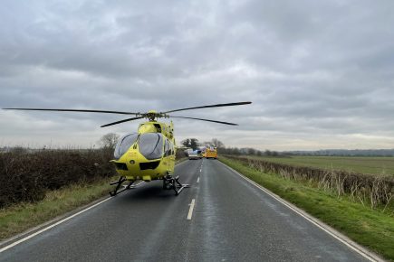 Two in hospital after a crash on the A163 near Selby
