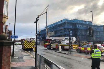 Updated: Fire crews make collapsed crane safe in York – road reopens