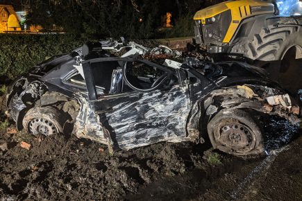 Two drivers fined after York crash flattened a VW Beetle and closed a major road
