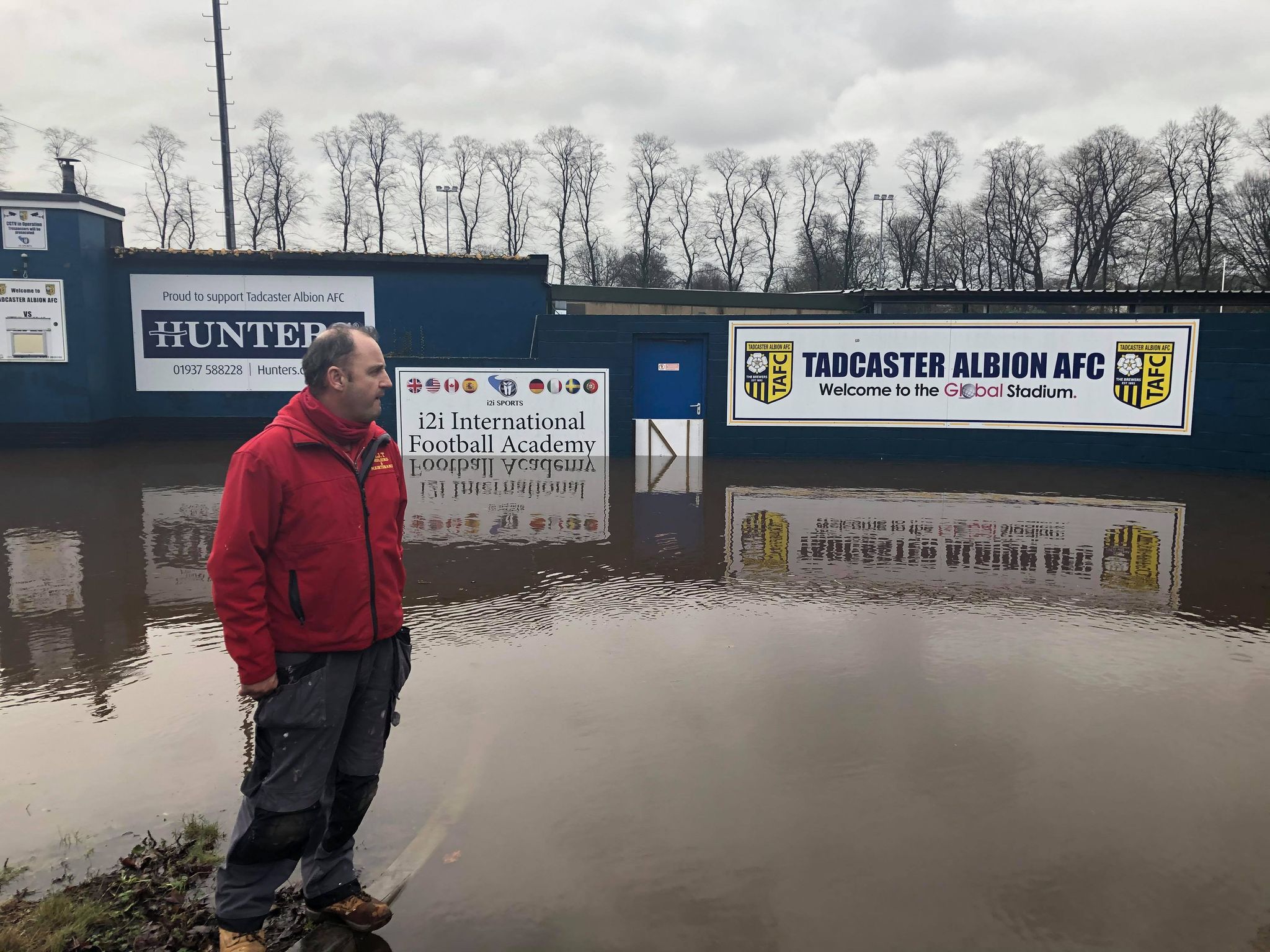 Video: Tadcaster football ground  waterlogged again
