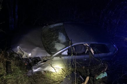 Lucky escape for motorist who crashed on the A1M in freezing conditions