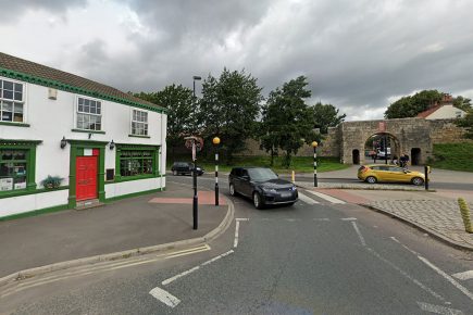 Car abandoned after crashing at York zebra crossing