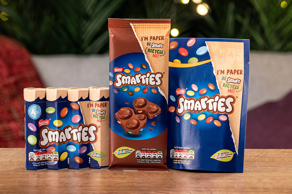Replace millions of plastic sweet packs with paper? York Smarties have the answer!