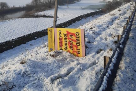 North Yorkshire Police condemn vandals who defaced Covid sign