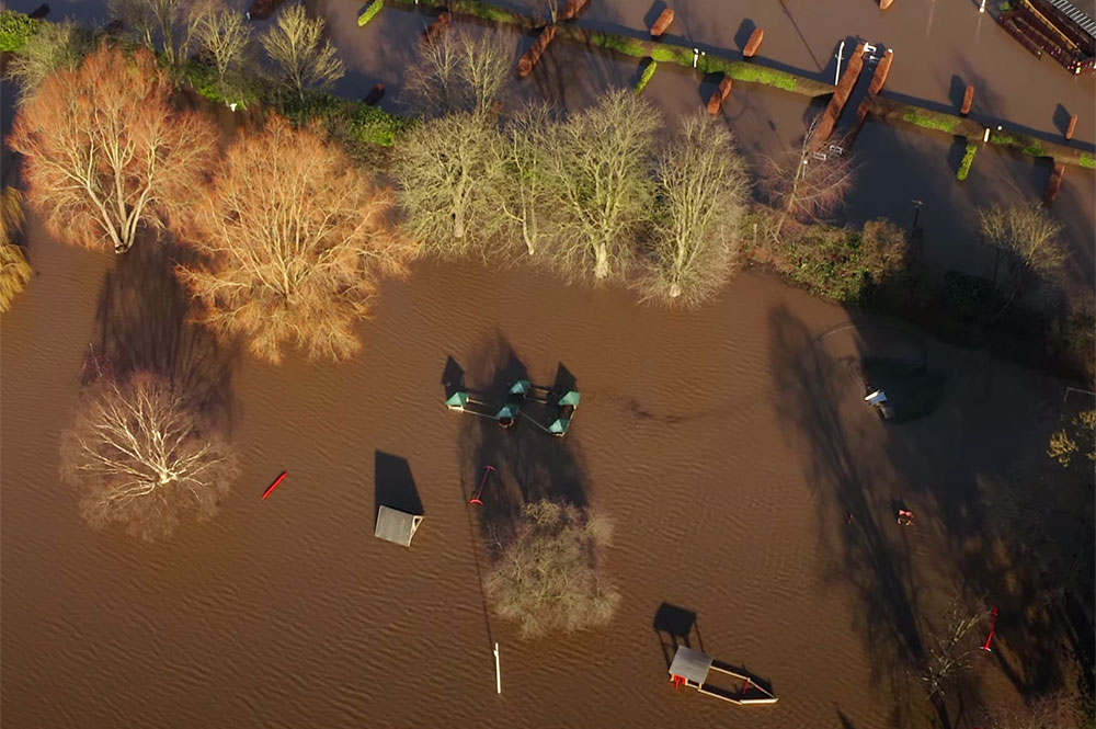 Remarkable drone footage shows the extent of York’s latest flooding