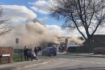 Shop on fire in Selby – Crews on the scene