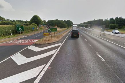 Driver arrested after lorry seen swerving along the A64