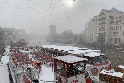 Pictures: Wintry scenes in York as snow showers mix with sunshine