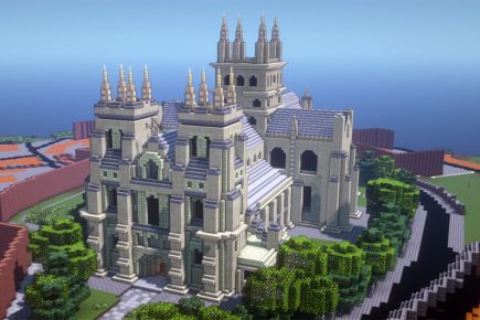 Video: Awesome flight over a Minecraft version of Selby