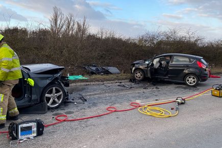 Updated: Person cut from car after crash on main York road