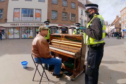 Police are ‘making it up as they go along’ say York buskers – as one is fined and others allowed to play on