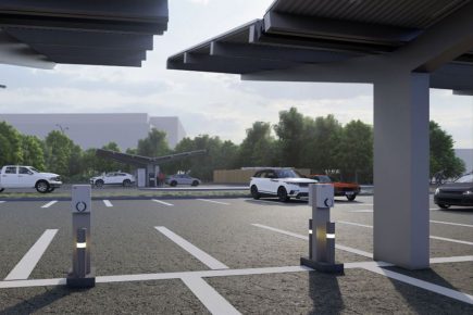York’s electric vehicle charging hub will have petrol station style totems