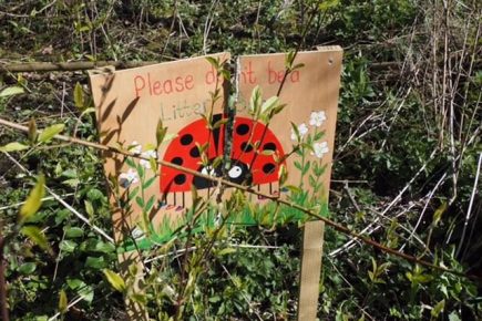 Vandals destroy litter bug sign in Thornton-Le-Dale