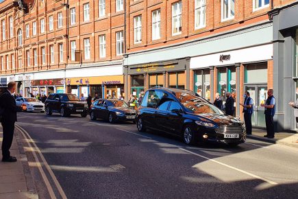 First York colleagues line the street to applaud bus driver Chris on his final journey