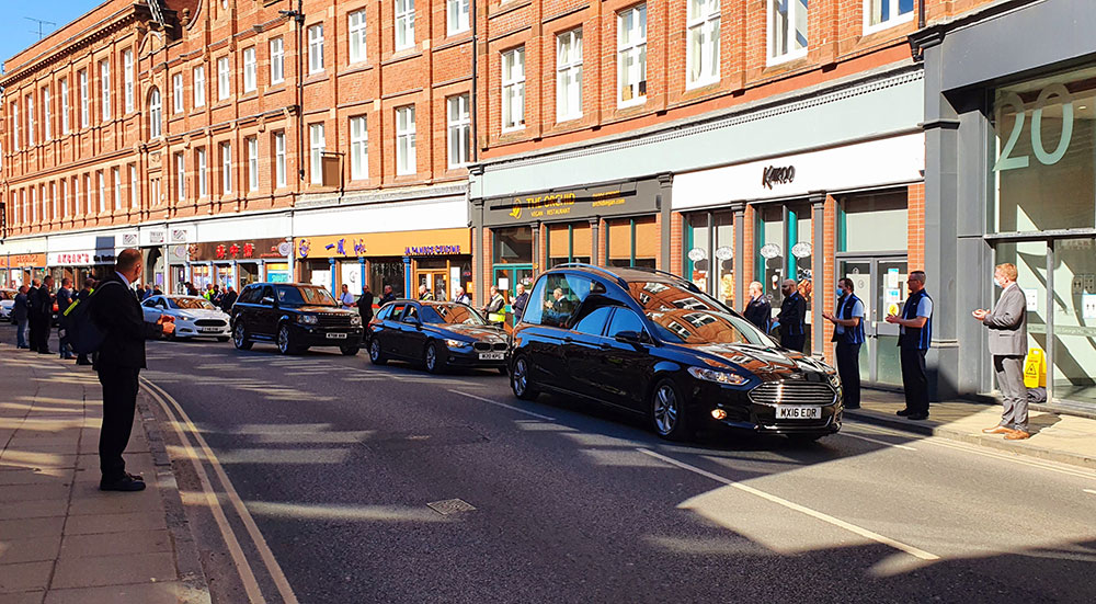 First York colleagues line the street to applaud bus driver Chris on his final journey