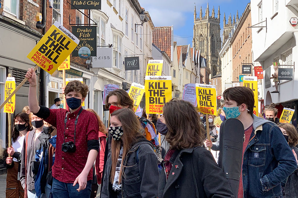 Watch: Large ‘Kill the Bill’ protest takes to York city centre