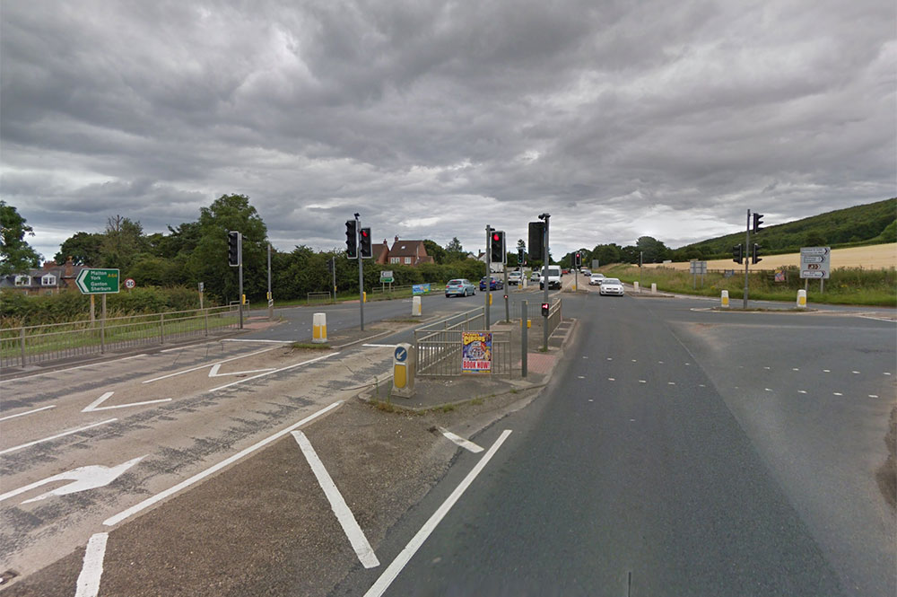 Biker fighting for his life after a collision with tractor on the A64