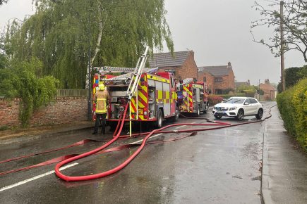 Updated: House fire near Selby – Road closed as crews tackle the blaze