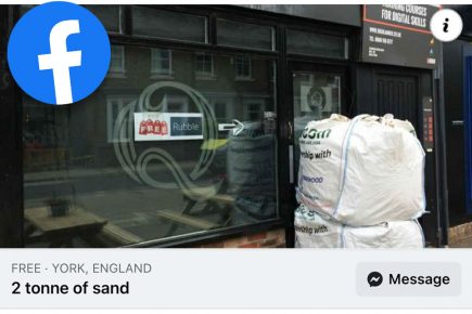 ‘Help yourself to free sand!’ – Prankster ‘gives away’ sandbags blocking York barbers on Facebook