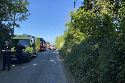 Biker seriously injured in collision outside Squires Cafe Bar
