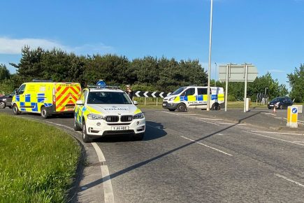 Woman dies in three-vehicle crash after frantic attempts to save her life at the roadside