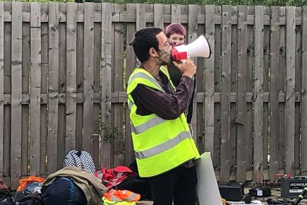 Video: ‘This is not the end!’ Protest over Barbican eviction as security guards patrol the site