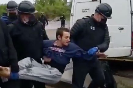 Watch: ‘We’ve been violently evicted!’ Dawn raid sees York squatters manhandled off the site