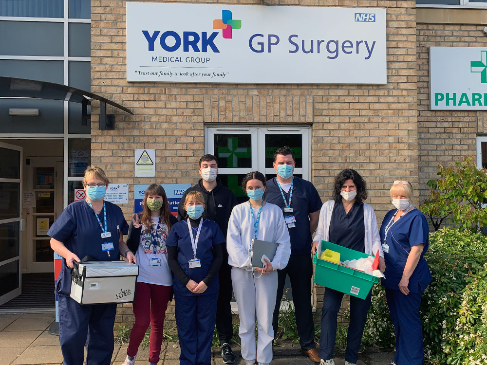 Health workers team up to deliver the vaccine to homeless people in York