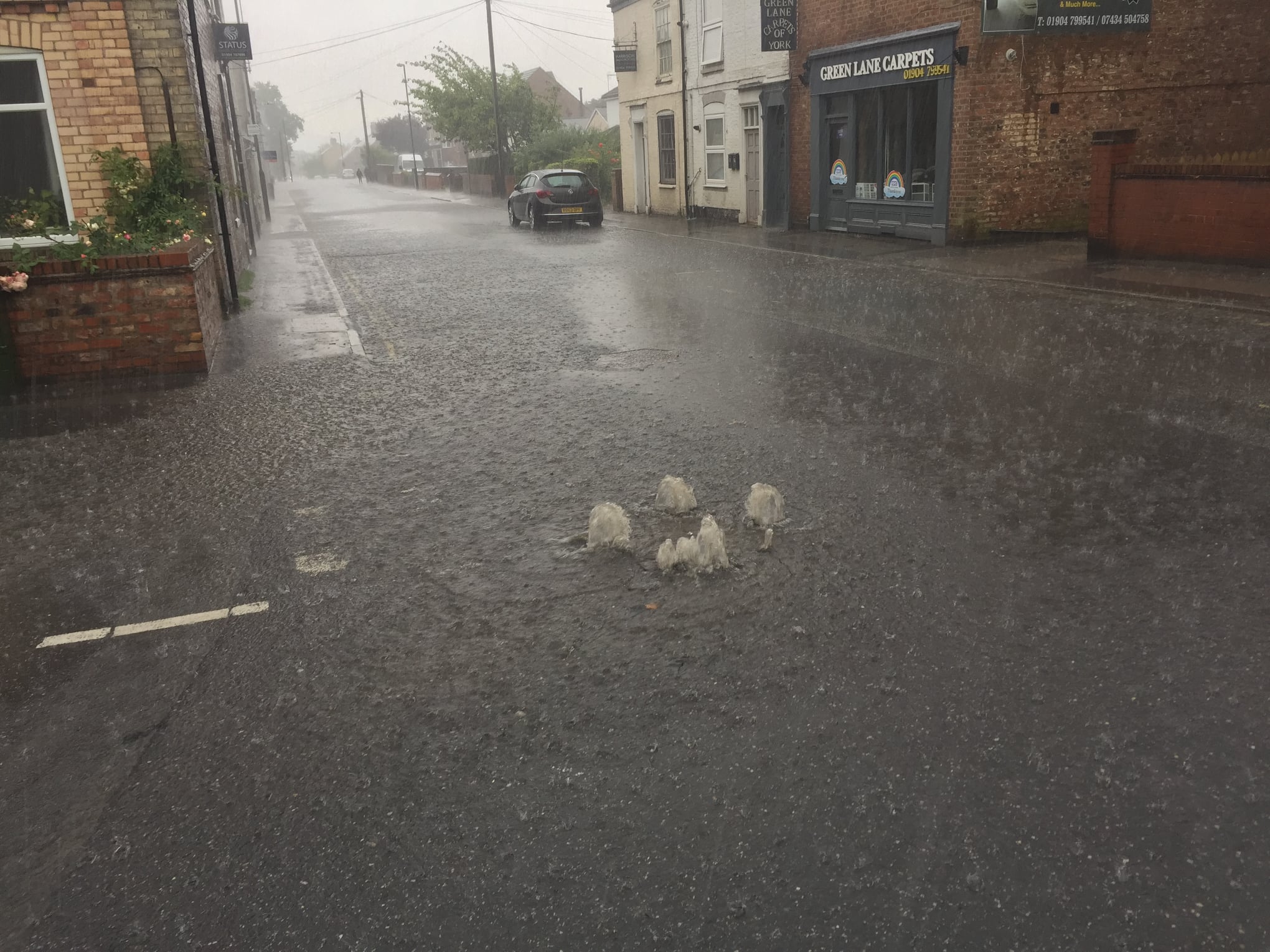 Call for action after drains struggle to cope with torrential rain in part of York