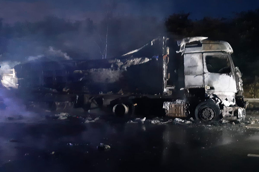 Updated: Lorry ‘engulfed in flames’ closes main road near York
