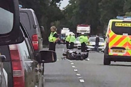 Biker involved in serious crash on main road near York