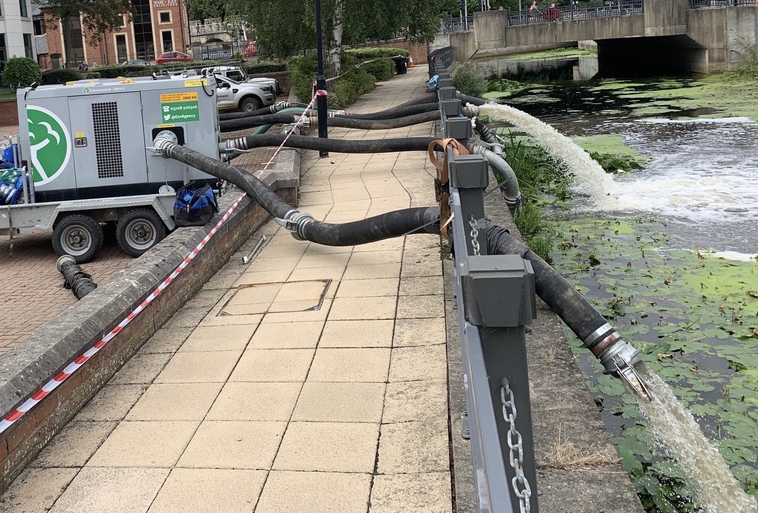 Pumps deployed in a bid to save fish in the Foss