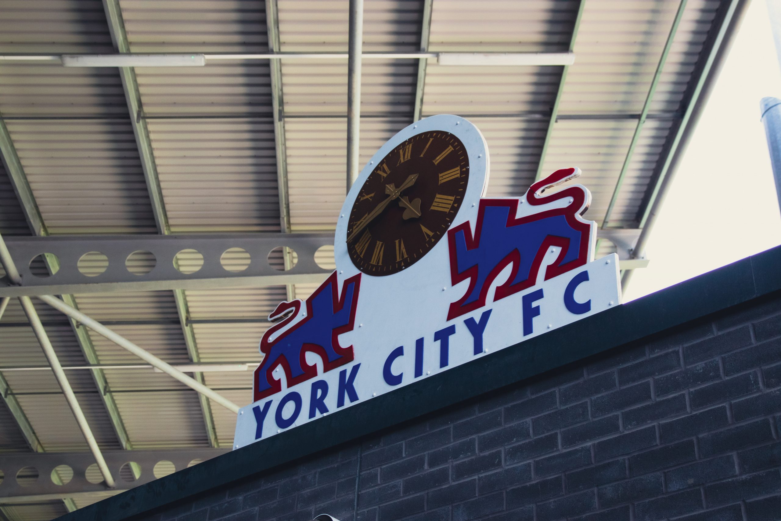 Pop Stand clock installed at the new stadium in York