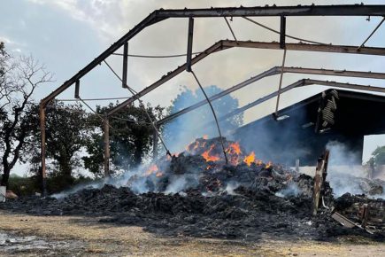 Updated: This is all that’s left after a fierce barn fire near Selby