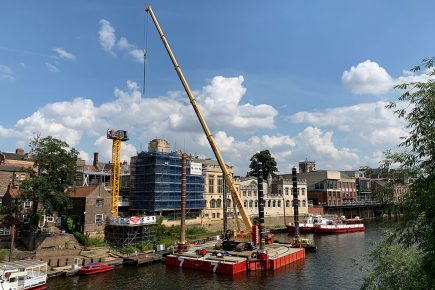 Watch: Huge crane taken down at York Guildhall – but project is running a year late