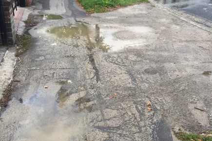 Raw sewage leak reported on a road in York