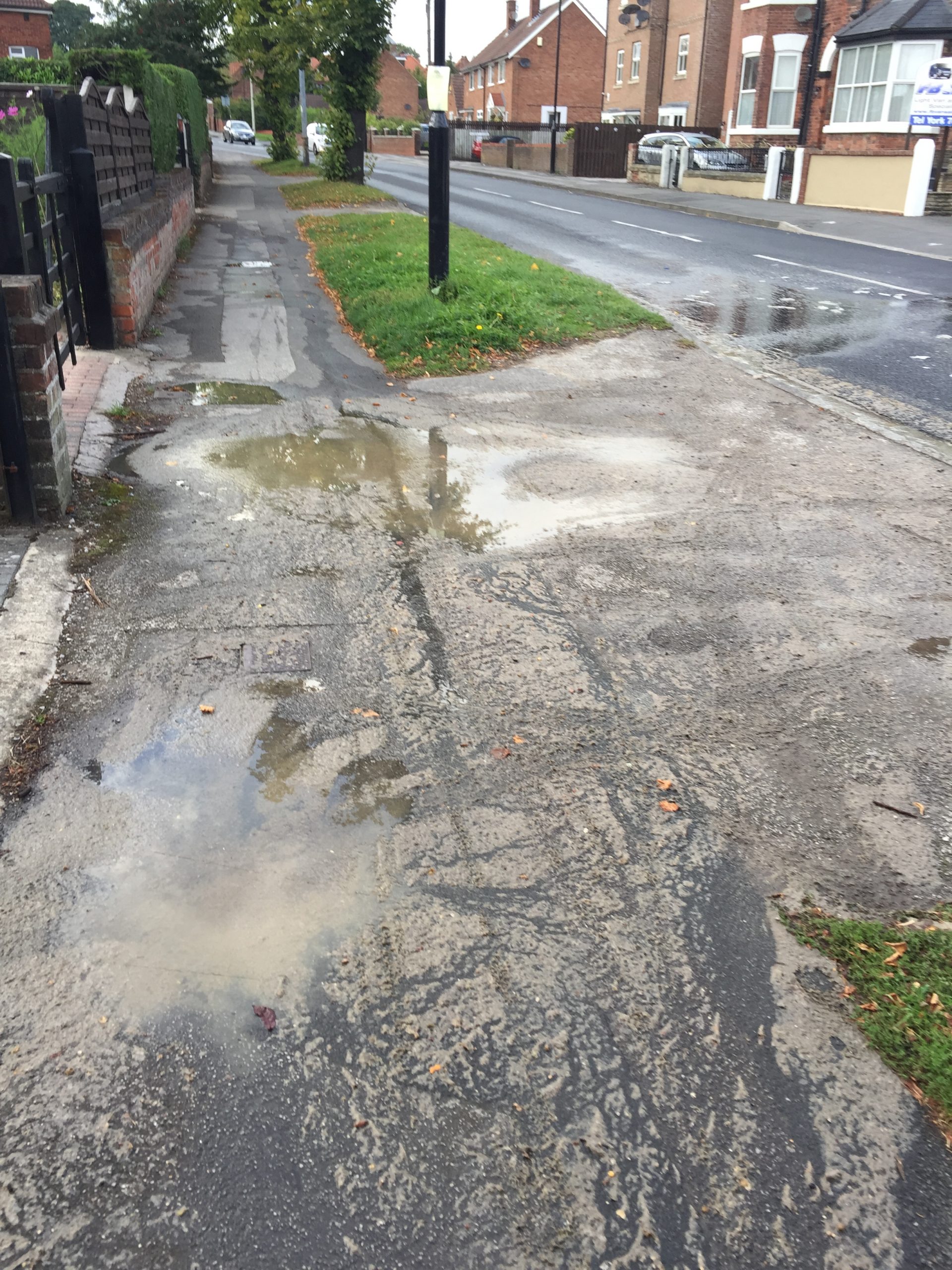 Raw sewage leak reported on a road in York