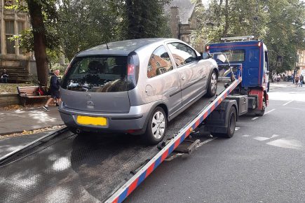 Food delivery car towed by police from outside York Minster