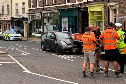 Updated: Quick acting heroes save life of York taxi driver involved in crash