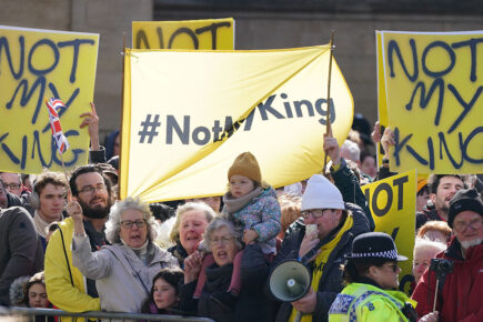 Alleged egg thrower stays away from royal visit – but backs ‘Not My King’ protesters