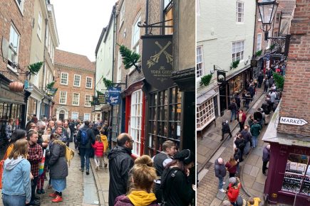 Watch: Remarkable scenes in Shambles – as people queue for three hours for ‘TikTok ghosts’
