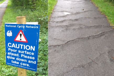 Repairs underway to make the York to Selby cycle path a less bumpy ride