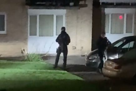 Watch: Armed police descend on York suburb and break down door to arrest suspect