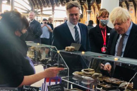 Pictures: ‘Was he looking for Eton Mess?’ Boris Johnson calls at York Station cake stall