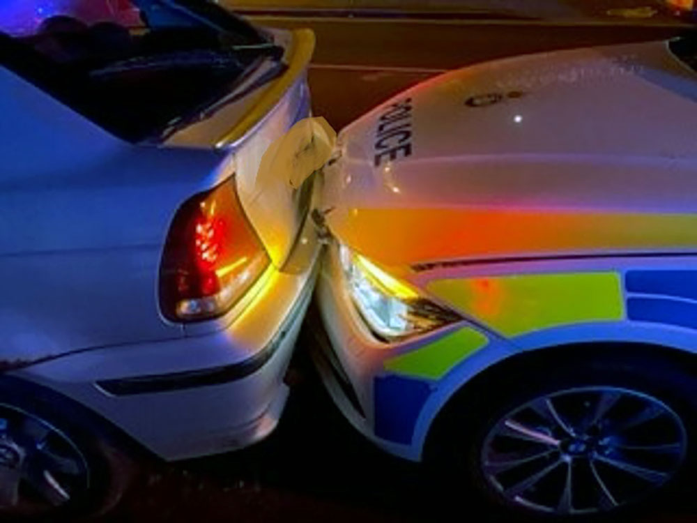 Burglar rams police car in stolen BMW after early morning chase in York