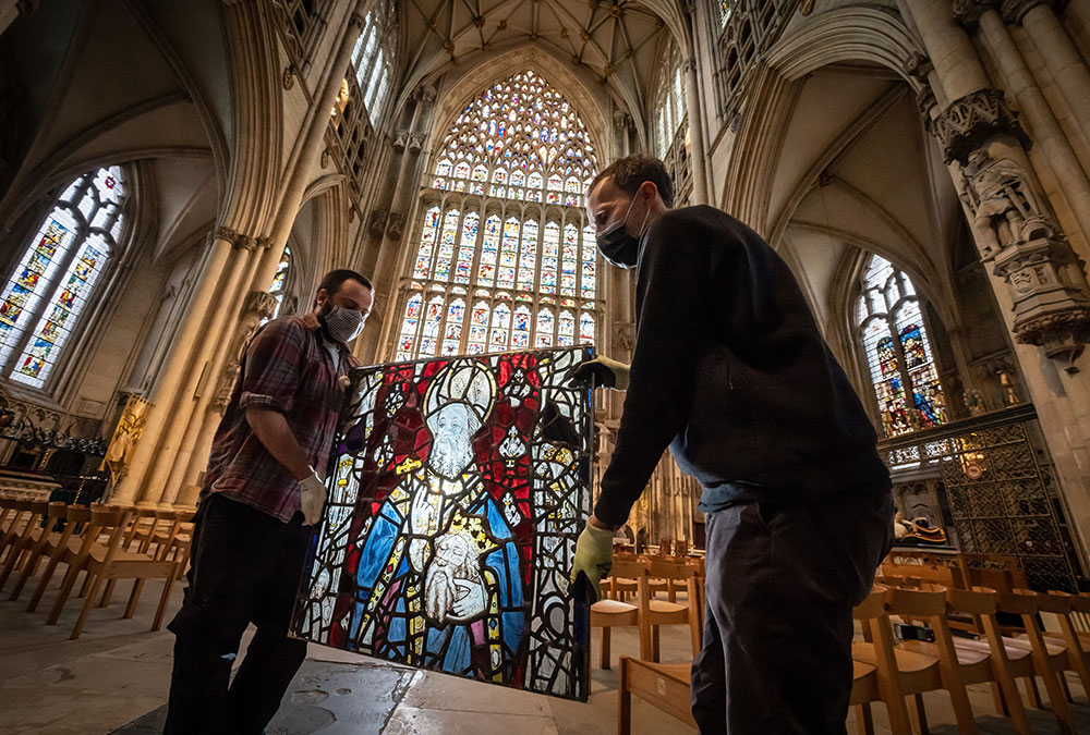 Pictures: Magnificent stained glass panels return to York Minster
