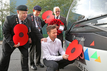 York buses don poppies for Remembrance – and offer free travel for veterans and forces personnel