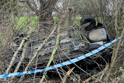Updated with pictures: Car crashes into hedge in York